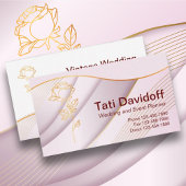 Elegant ontwerp Zachte kleuren Roze Goud Verwijzin Visitekaartje