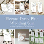 Elegant Dusty Blue Wedding Return Address Label