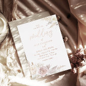 Serviette En Papier Dusty Rose & Ivory Floral Wedding Réception