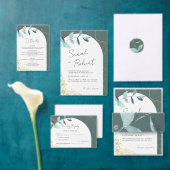 Carte D'accompagnement Élégant Eucalyptus, Or Accents Détails botaniques (Personnalisez la collection de ce créateur indépendant. )