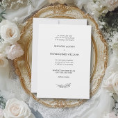 Menu élégant de réception de mariage moderne de Ma