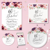 Tenture 60 Fabuleuse aquarelle florale fête d'anniversaire