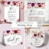 Verre En Acrylique Elégant 80e anniversaire