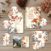 Bloemen Art Nouveau Bruiloft Kaart