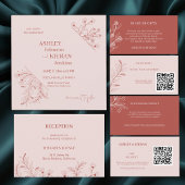 Élégant programme de mariage floral Boho