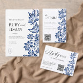 Elegant Botanical Floral Wedding Save The Date (Personaliseer de collectie van deze zelfstandige maker.)