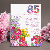 Carte Postale Faire-part Faire part moderne de date de naissance 85e annive