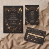 Gothic halloween wedding save the date invitation aankondiging (Personaliseer de collectie van deze zelfstandige maker.)