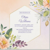 Modèle d'invitation de mariage floral élégant