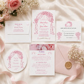Autocollant de mariage rose poudré