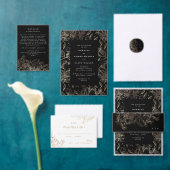 Invitations En Acrylique Arche Mariage florale noire (Personnalisez la collection de ce créateur indépendant. )