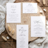 Invitation Classic Elegant Calligraphy Formal Wedding