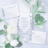 Tenture Elégant cadre Floral Bleu Français cadre nuptial f