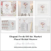 QR Code Elegant Fresh Off the Market Floral Bridal Kaart