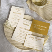 Save The Date Mariage Botanique Élégant Or