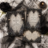 Save The Date Mariage d'hiver gothique élégant