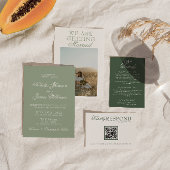 Invitation Classy Sage Green Luxury Boho Modern Wedding