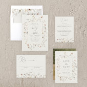 Papier Faire-part de mariage Fleur sauvage Boho Budget