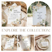 Sachets En Papier Elegant Ivory Peony Neutral Thank You
