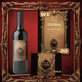 Elegant luxe hart embleem save the date