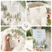 Elegant Watercolor Manor Garden Wedding Poster