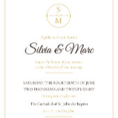 Numéros de table de mariage à monogramme élégant s