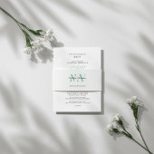 Elegante Minimalistische Botanische Trouwdag RSVP Kaartje
