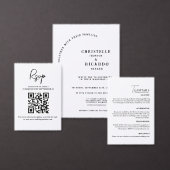 Script moderne noir, faire-part de mariage minimal (Personnalisez la collection de ce créateur indépendant.)