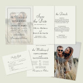 Menu minimaliste moderne Mariage blanc