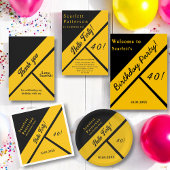 Elegante zwart en goud luxe chique 40e verjaardag papieren bordje