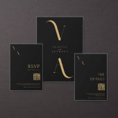 Elegant Modern Minimalist Monogram Weddenschap Ronde Sticker (Personaliseer de collectie van deze zelfstandige maker.)