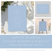 Save The Date Minimaliste Moderne Bleu