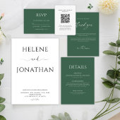 Invitation Noir blanc moderne minimaliste élégant mariage