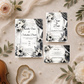 Save The Date Mariage Élégant Monochrome