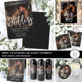 Aimant Personalized Black Wedding Favor