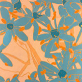 Contemporary Leaf Design in Peach Etui