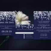 Elegante Confetti Fairy Lights Grijs Wit Dank u Bedankkaart