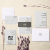 Elegante Neutrale Lijn Kunst Bloem Bruiloft Save The Date (Personaliseer de collectie van deze zelfstandige maker.)