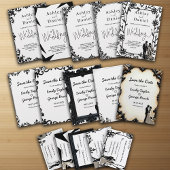 Invitations En Acrylique Élégant Classique Noir Et Blanc Couple Mariage