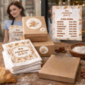 Carte De Visite Elegant Pastel Bakery Branding