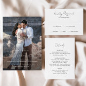 Invitations En Vélin Élégant Mariage moderne