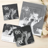 Carte Magnétique Élégant script moderne Couple Photo Enregistrer la