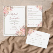 Étiquettes-cadeau Élégant rose et ivoire Rose Mariage (Personnalisez la collection de ce créateur indépendant. )