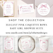 Étiquettes Cadeau Coquette rose mignonne Bow bébé fille douche Merci
