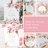 Assiettes En Carton Élégant Bébé Floral Rose En Fleur Baby shower Fill