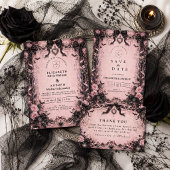 Save The Date Mariage gothique rose élégant