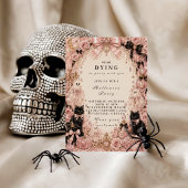 Invitation Célébration élégante d'Halloween rose