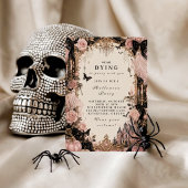 Invitation Fête d'Halloween Rose Élégante