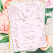 Serviette En Papier Élégant Baby shower de pique-nique Pink Toile de J