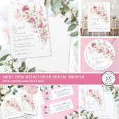 Poster Fête de mariage Rose Fleur Sauvage